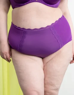 High-Waist-Panty Voilà purple