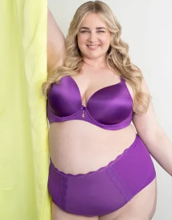 High-Waist-Panty Voilà purple