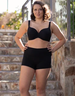 High-Waist-Shorts Basic black