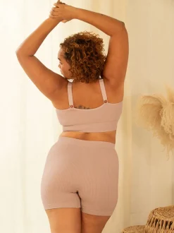 High-Waist-Shorts Freeda taupe