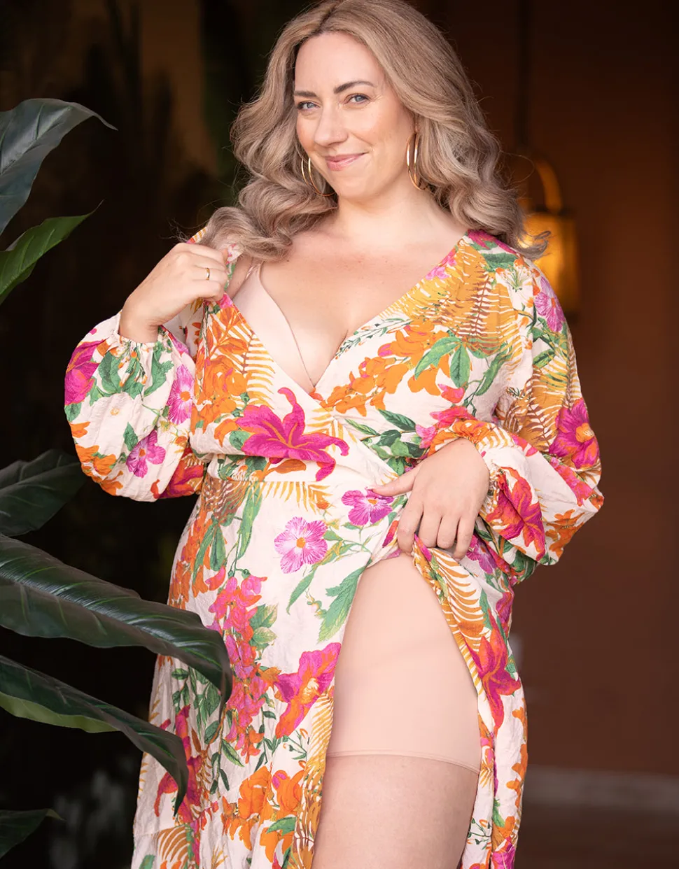 High-Waist-Shorts-Set 2x Basic cappuccino