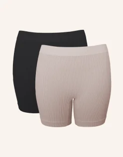 High-Waist-Shorts-Set 2x Freeda black/sand