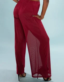Hose Sheer transparent bordeaux