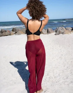 Hose Sheer transparent bordeaux