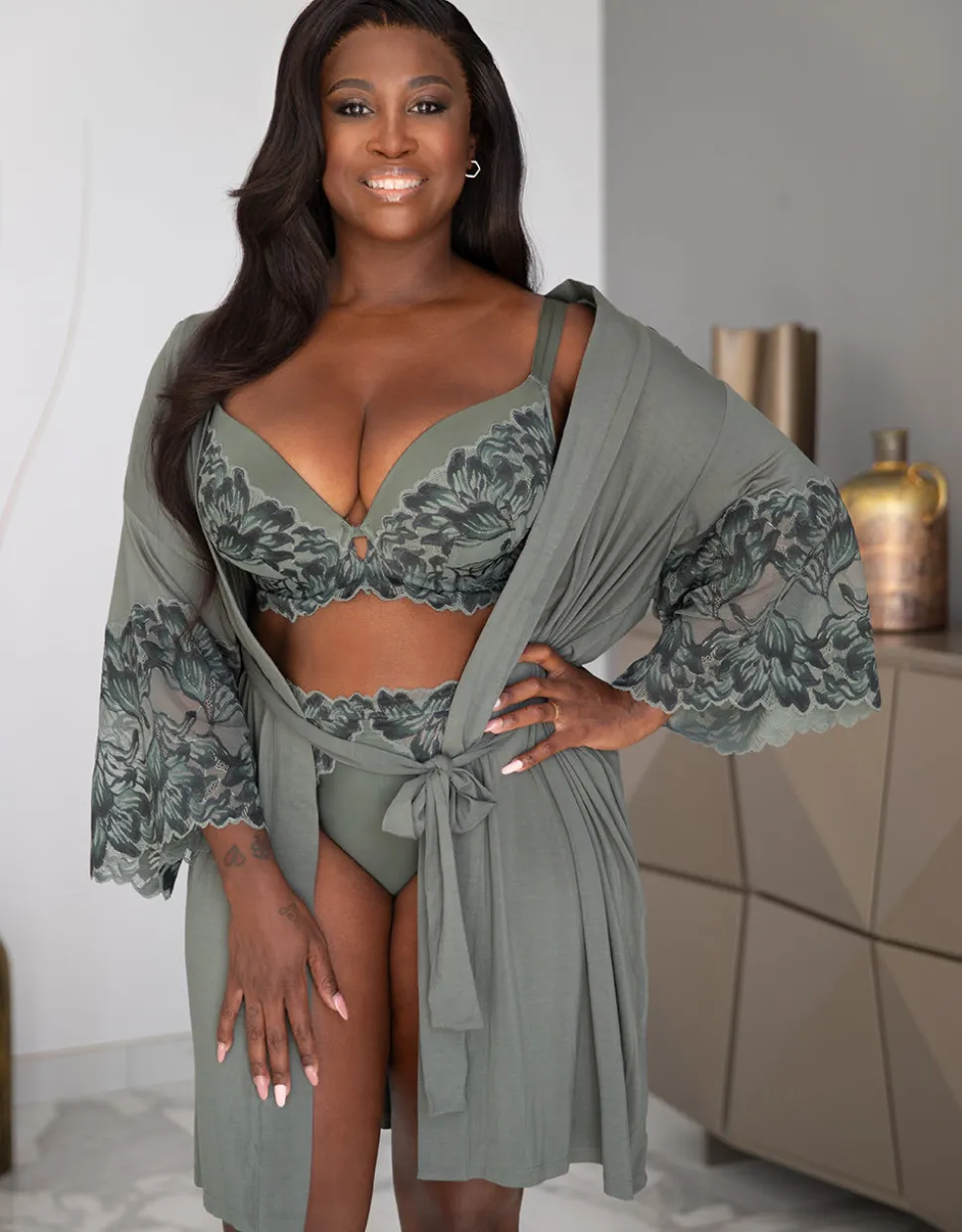 Kimono Cha-Cha-Cha olive