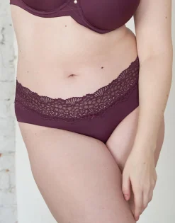 Panty Pure Lace maroon
