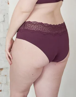 Panty Pure Lace maroon