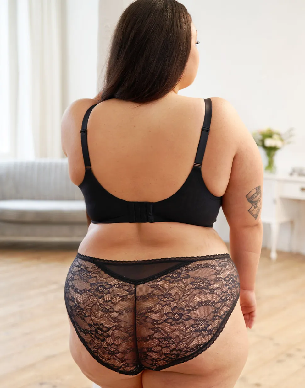 Panty Valerie black/beige