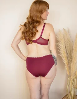 Panty-Set 2x Basic bordeaux