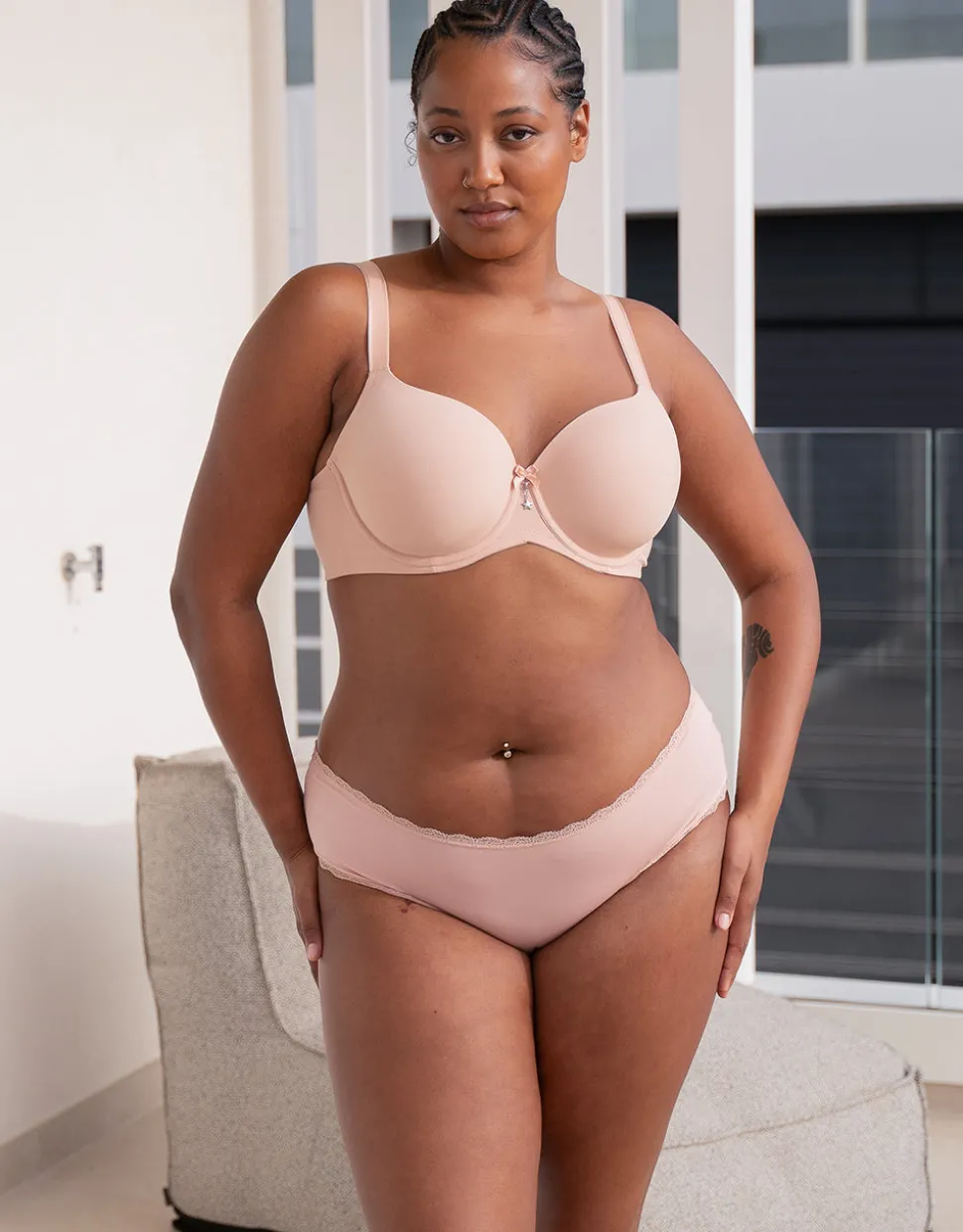 Panty-Set 2x Basic rose