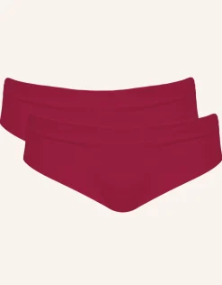 Panty-Set 2x Cotton Basic bordeaux