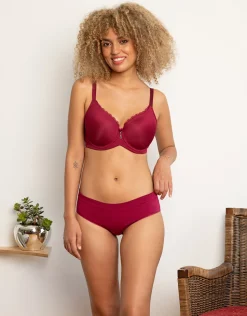 Panty-Set 2x Cotton Basic bordeaux
