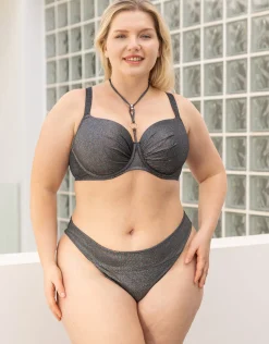 Schalen-Bikini-Top Valencia Glam silver