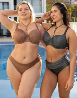 Schalen-Bikini-Top Valencia Glam silver