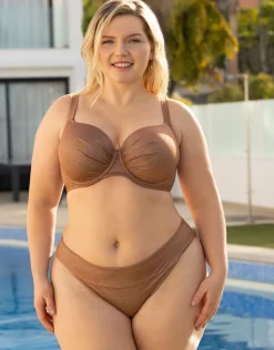 Schalen-Bikini-Top Valencia Glam bronze