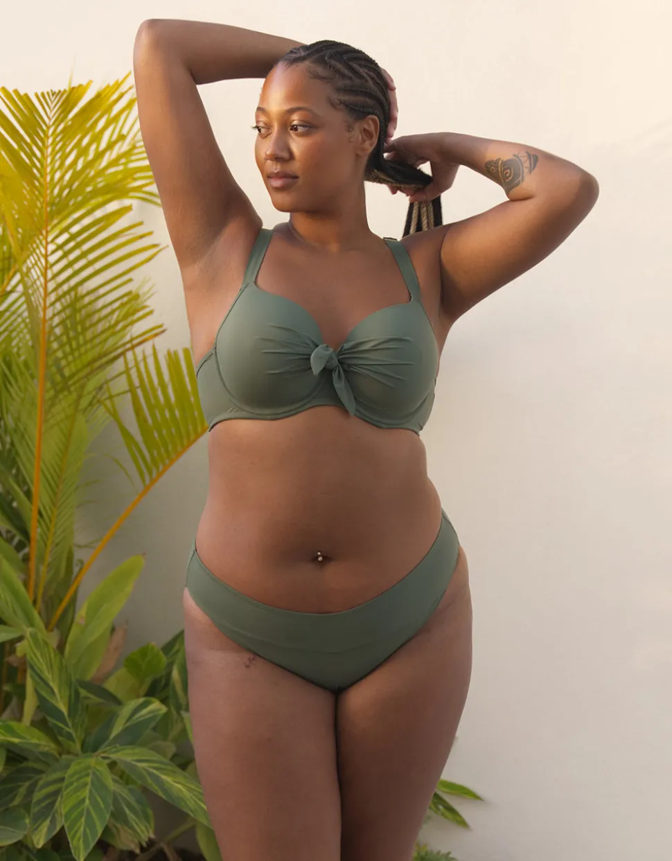 Schalen-Bikini-Top Valencia olive