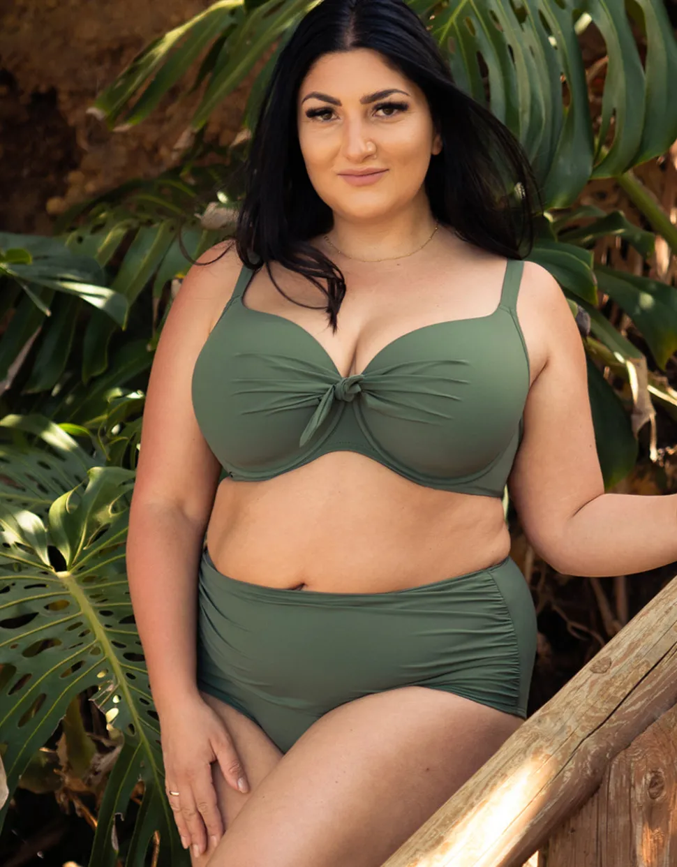 Schalen-Bikini-Top Valencia olive