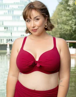 Schalen-Bikini-Top Valencia cherry