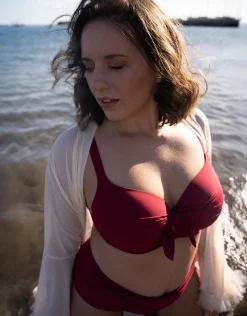 Schalen-Bikini-Top Valencia cherry