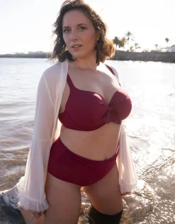 Schalen-Bikini-Top Valencia cherry