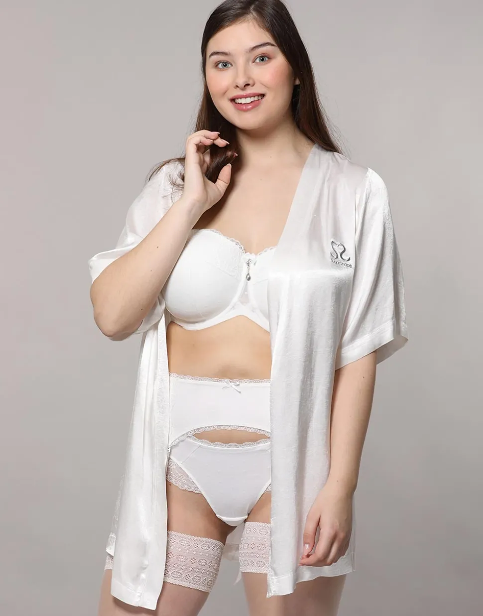 Strumpfhalter Diamond ivory