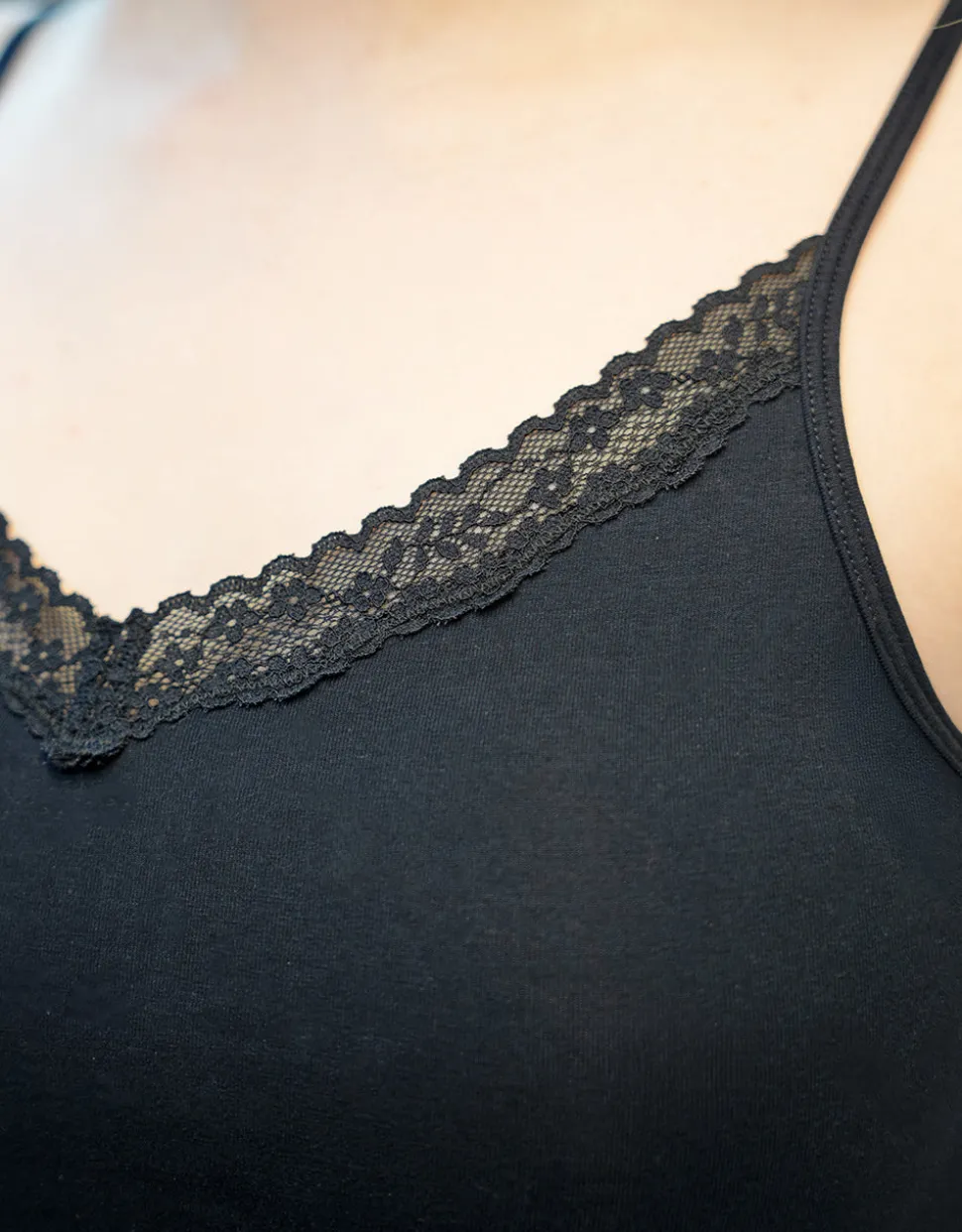Top Cotton-Lace black