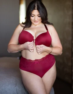 Vorderverschluss-BH Pure Luxe bordeaux