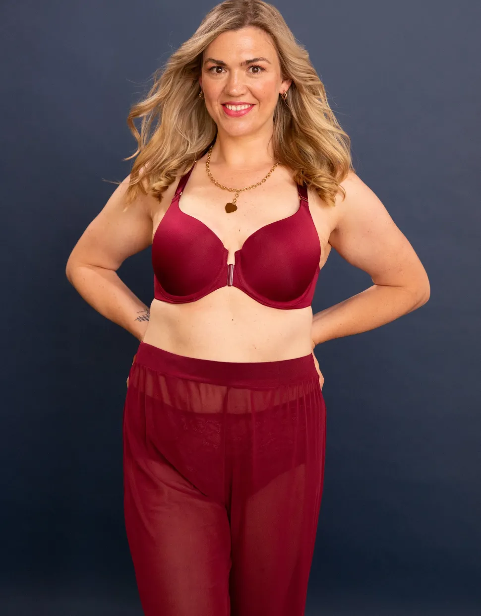 Vorderverschluss-BH Pure Luxe bordeaux